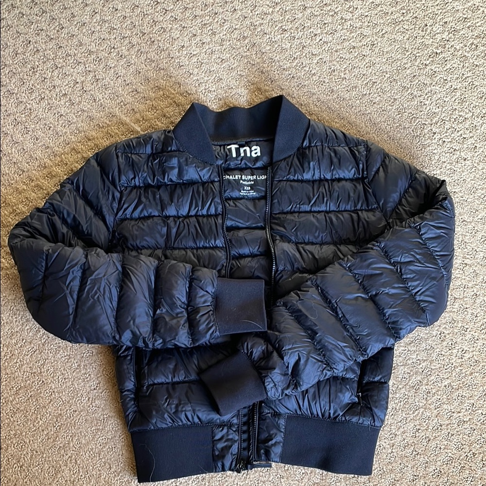 TNA Ladies XXS Black Packable Light Puffer Jacket